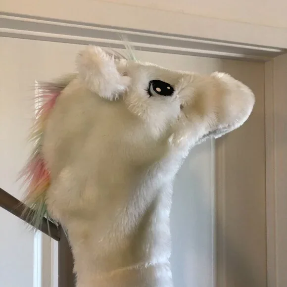 Justice Unicorn Light Up 3-in-1 Hat Scarf Mittens Multicolor Light Blinking - Picture 8 of 16